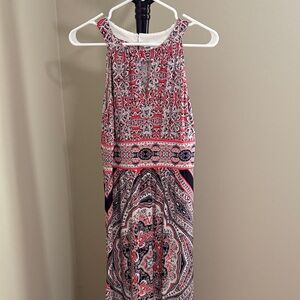 London Times Red and Black Patterned Maxi Dress